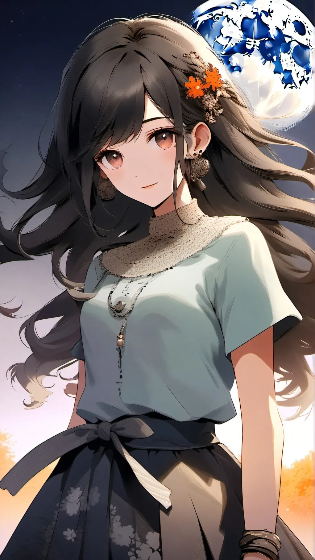 ai character: luna background