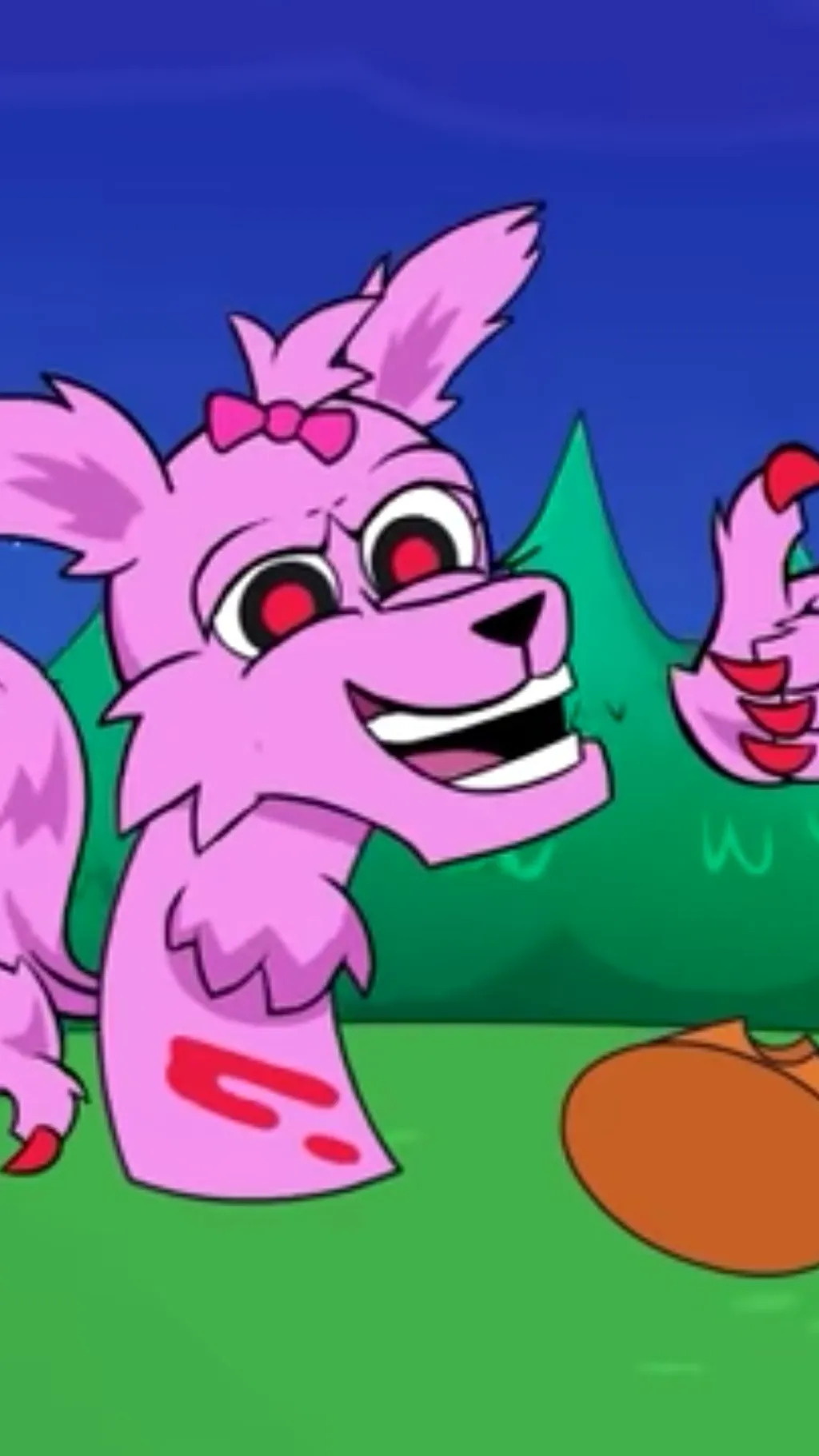ai character: Sprunki werewolf  background