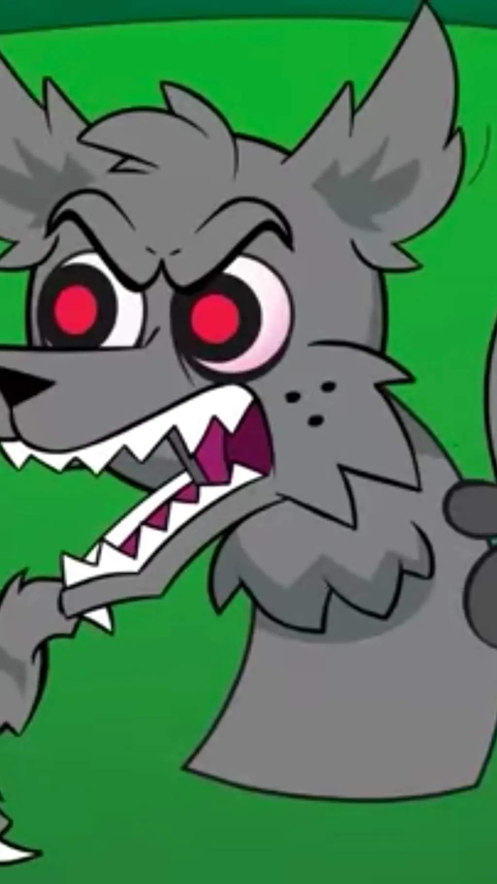 ai character: GRAY WEREWOLF  background