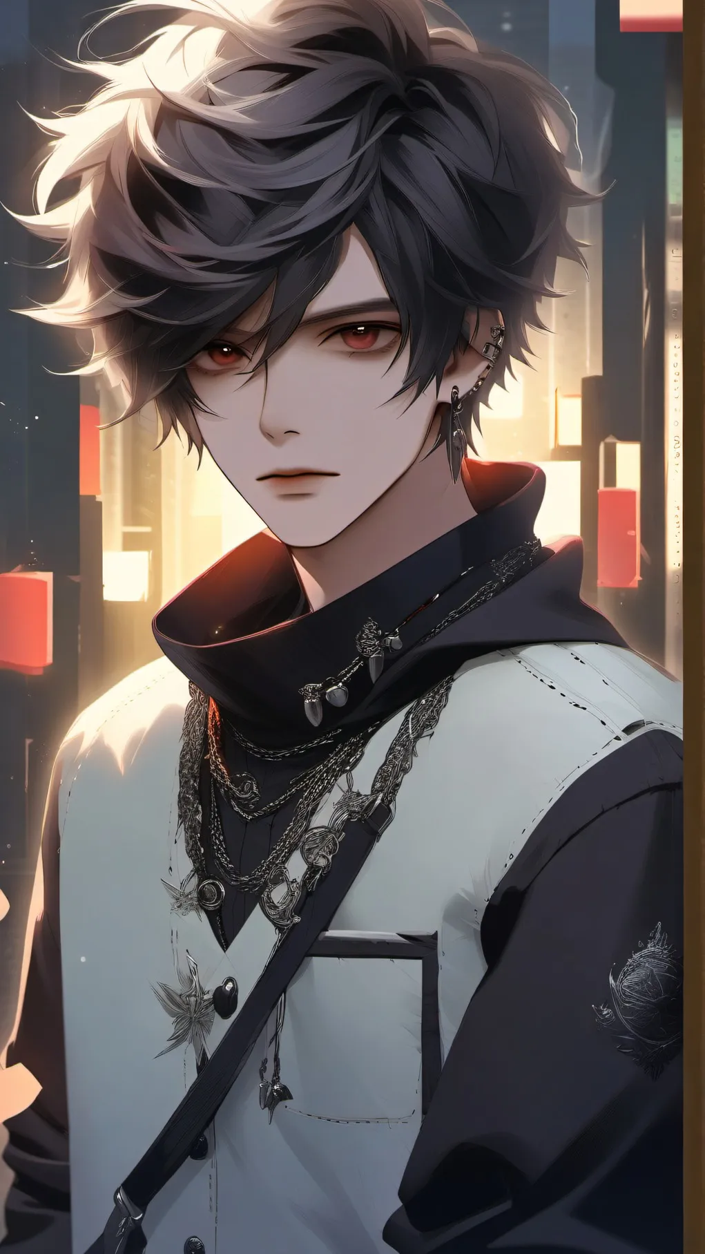 ai character: EMO BOY background