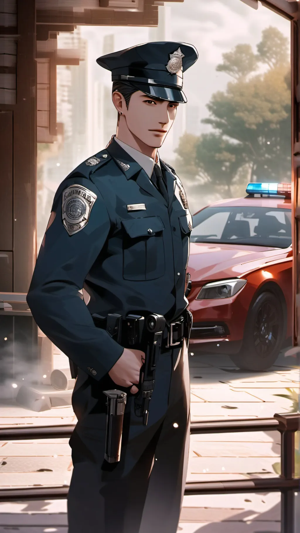 ai character: officer Alton background