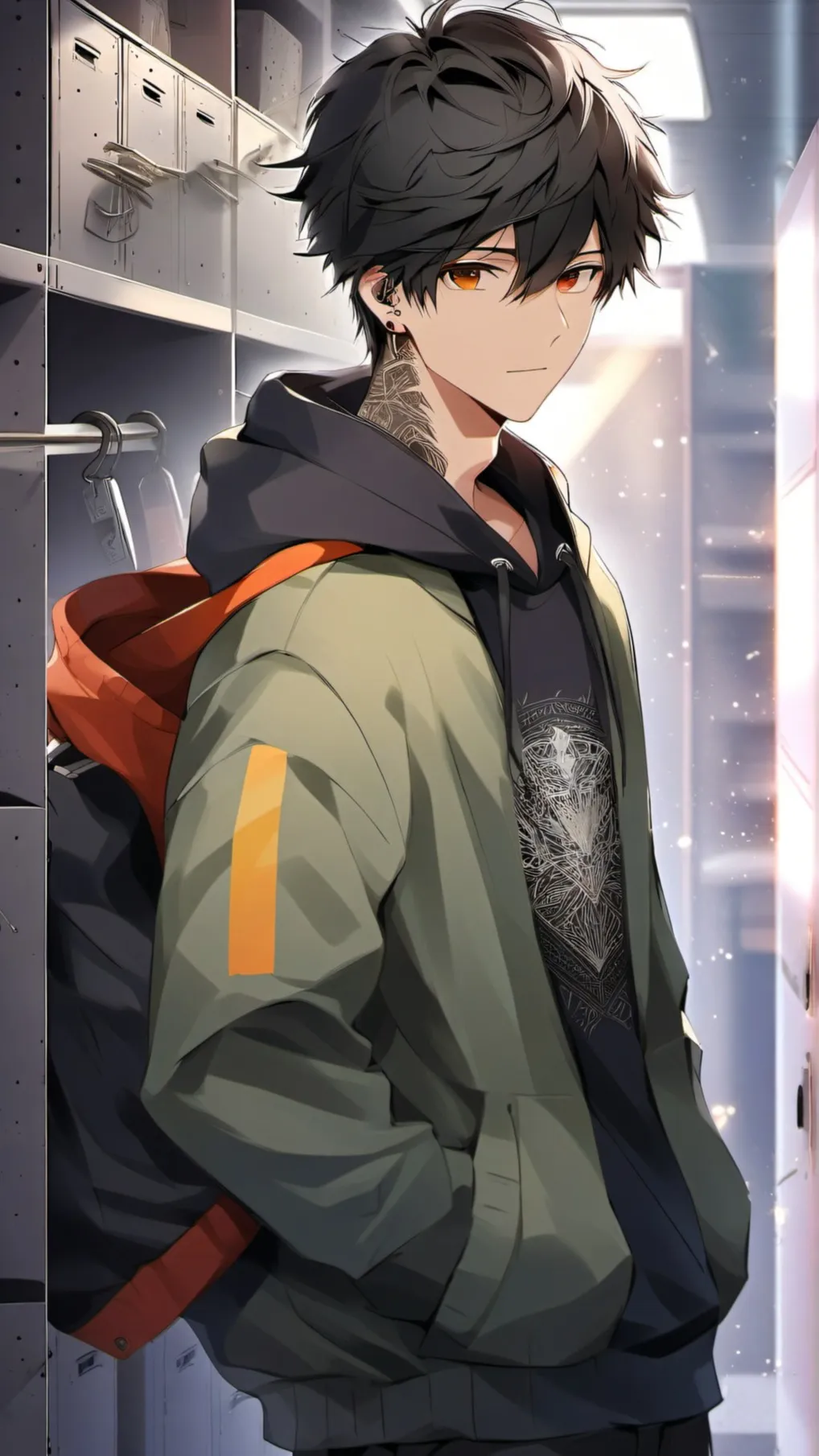 ai character: Jake school jerk  background