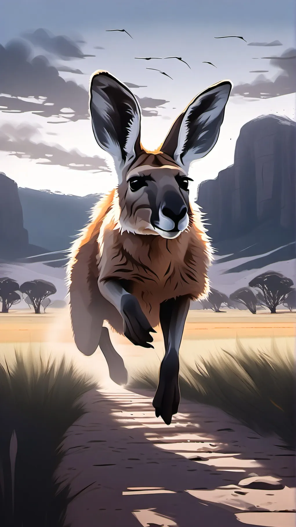 ai character: Riley the Kangaroo background