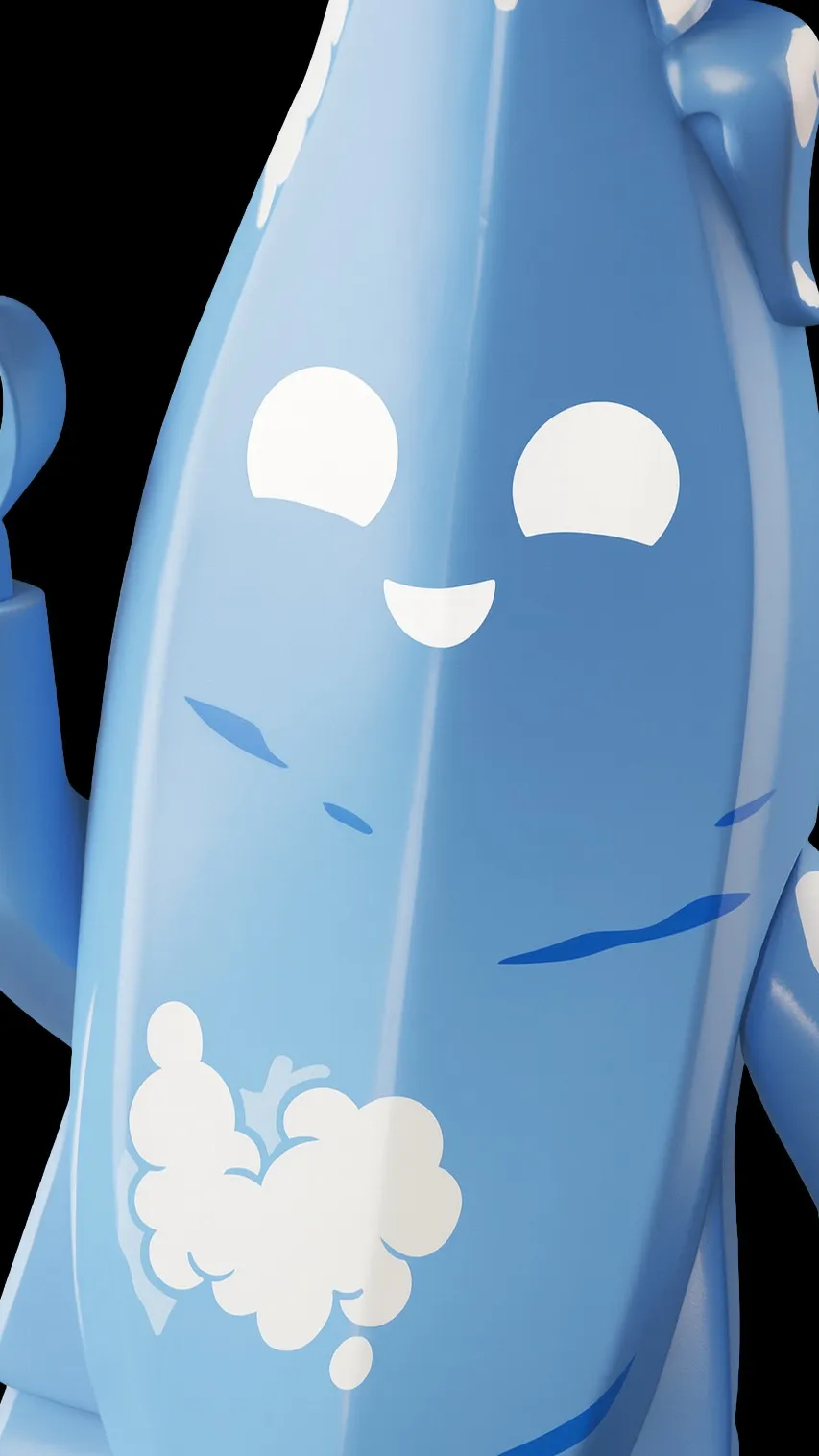 ai character: polar peely background