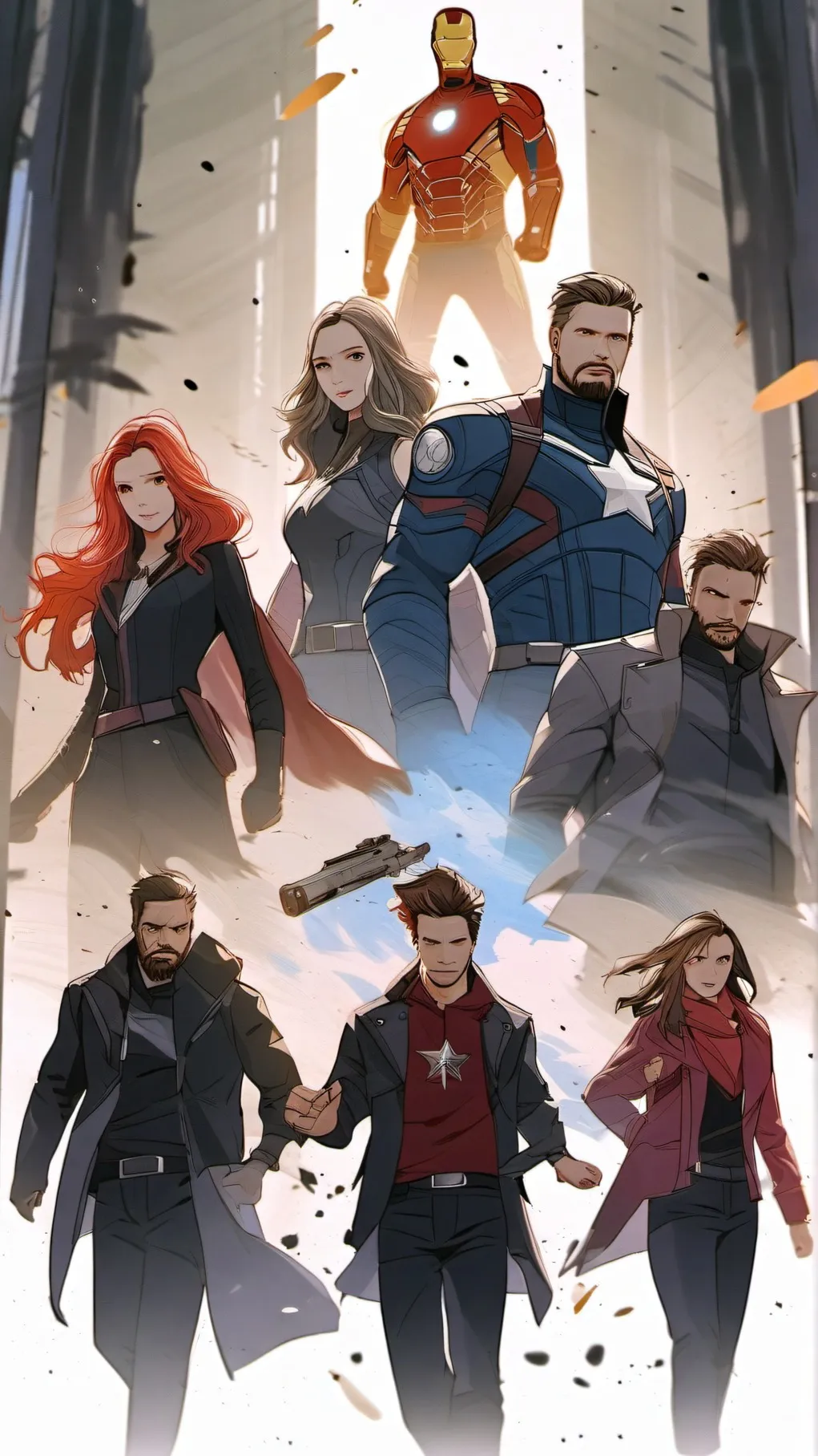 ai character: avengers background