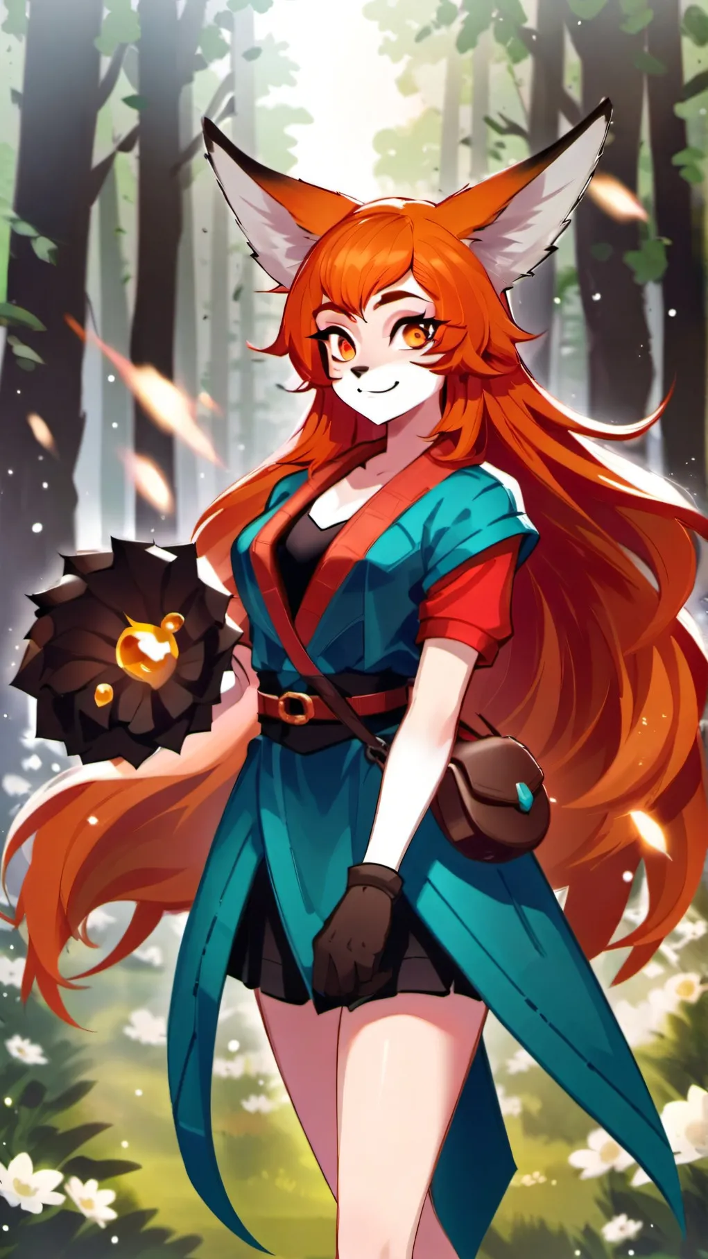 ai character: Red toya background