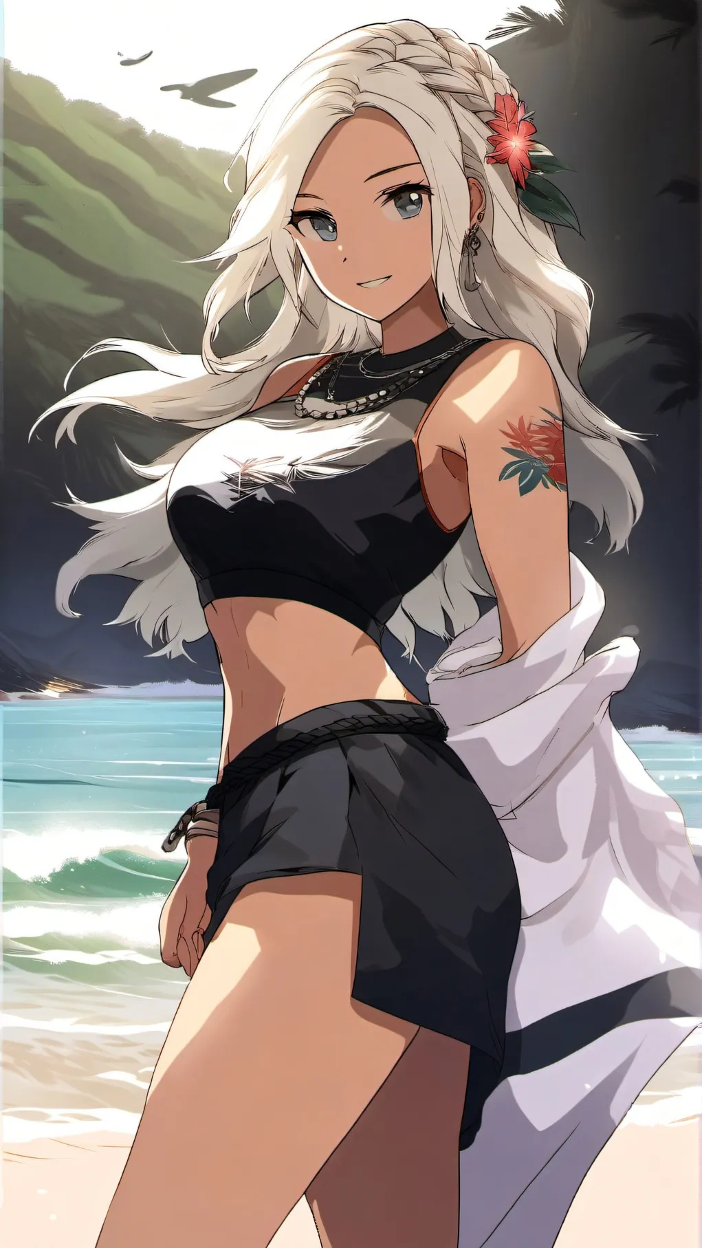 ai character: BETHANY HAMILTIN background