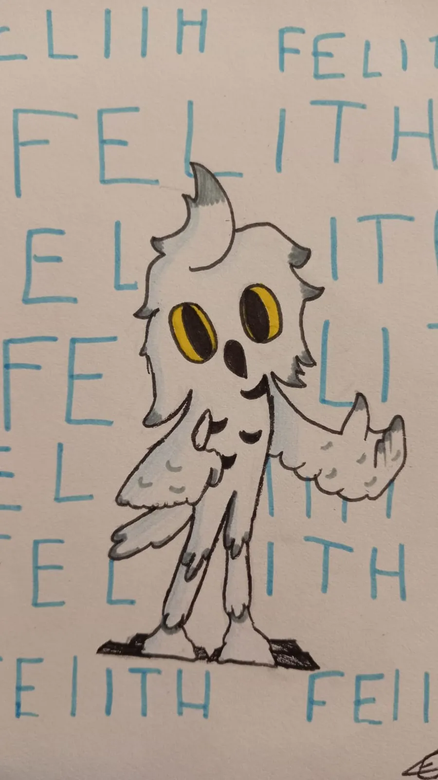 ai character: Felith El Búho background