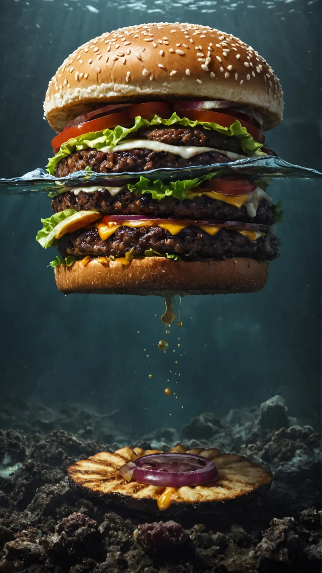 ai character: BURGER FOLOWER background