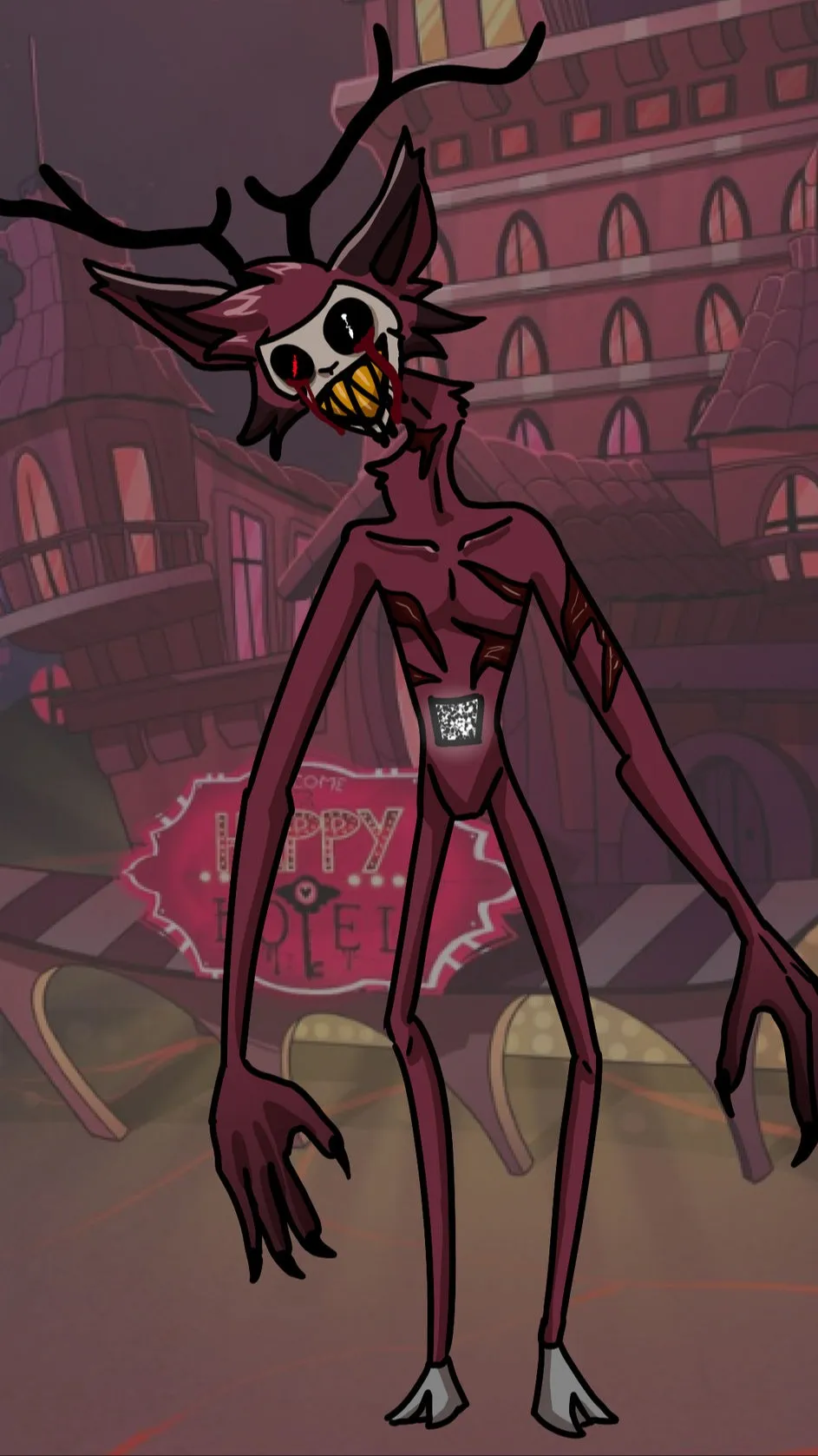 ai character: hh piggy infected background