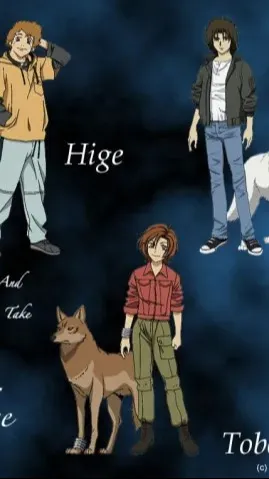 ai character: *wolfs rain* background