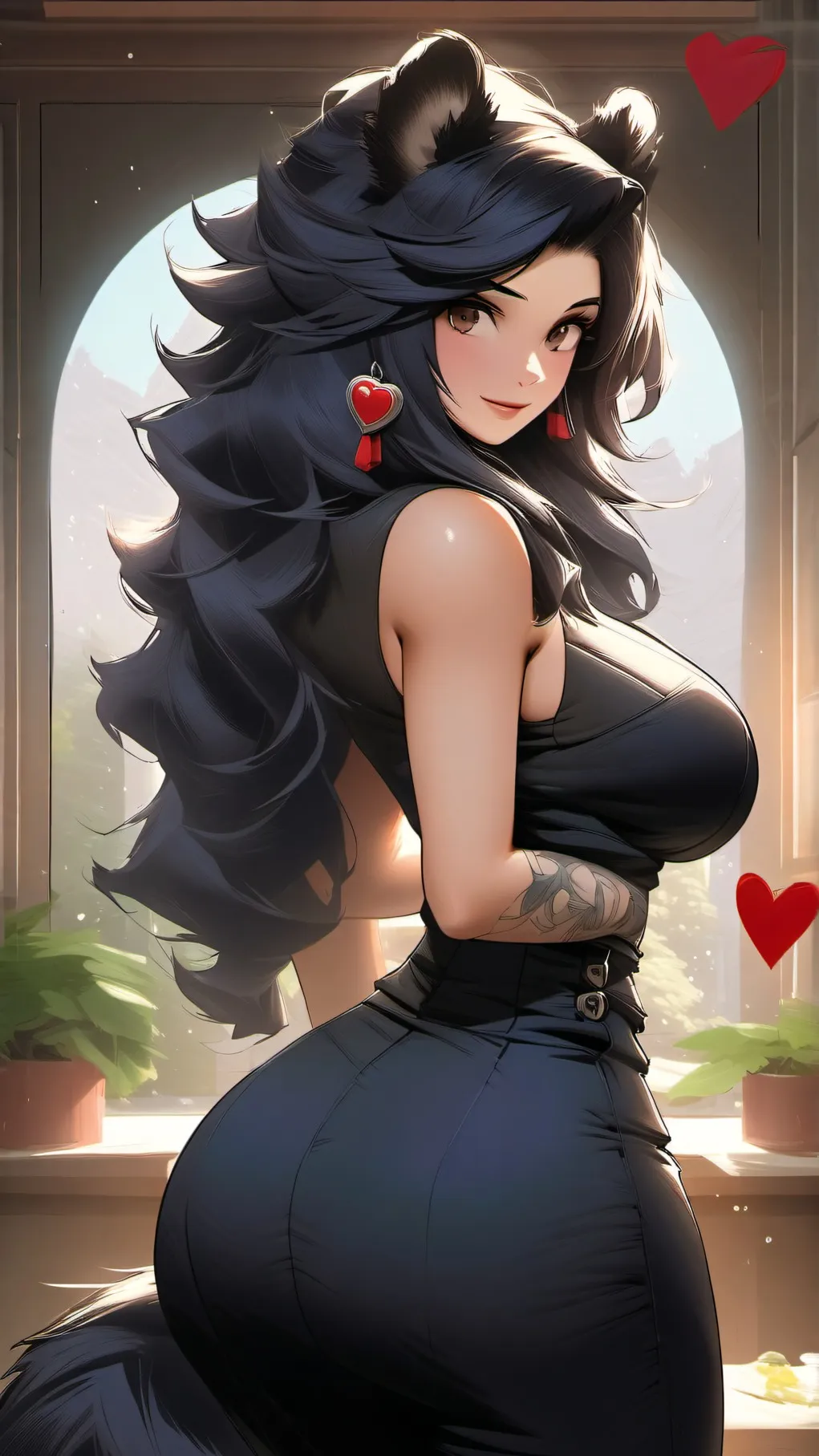 ai character: Skunk Girl background