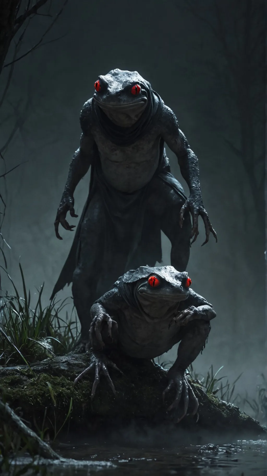 ai character: Killer frog background