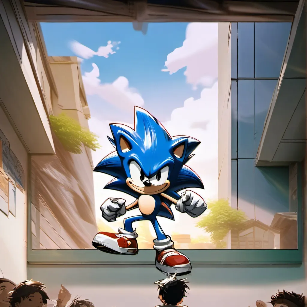 chat with ai character: Sonic school