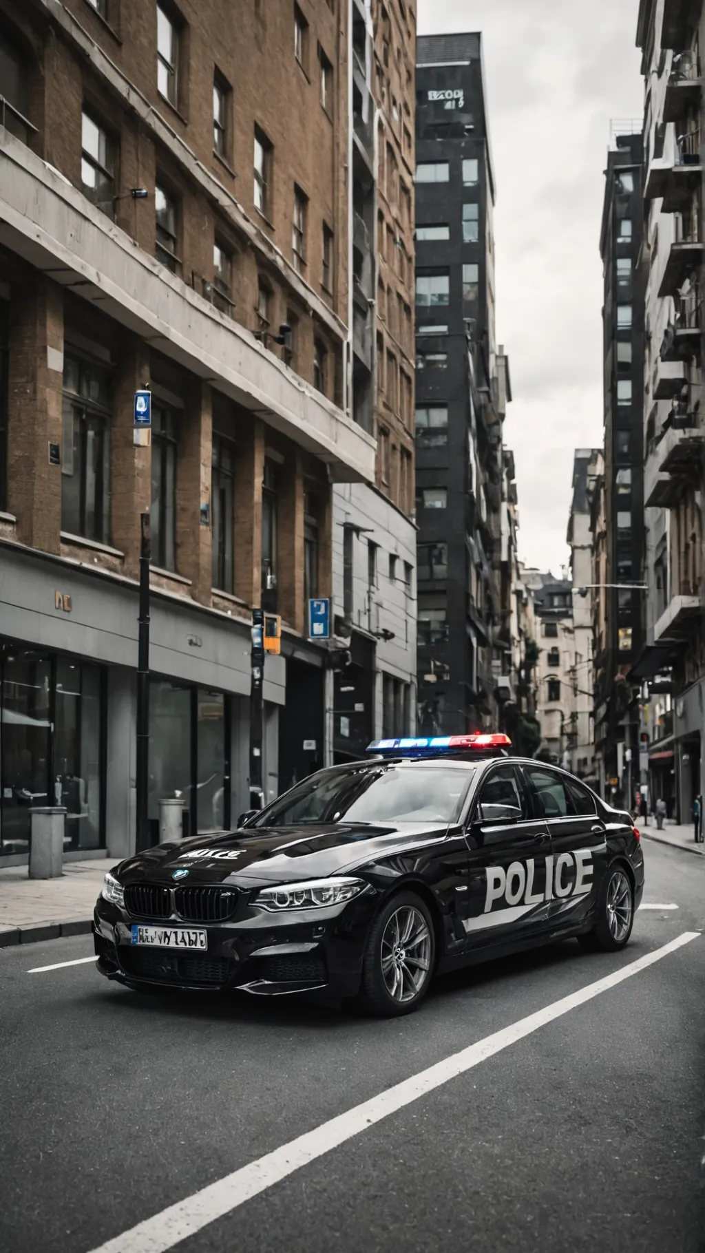 ai character: Police car background