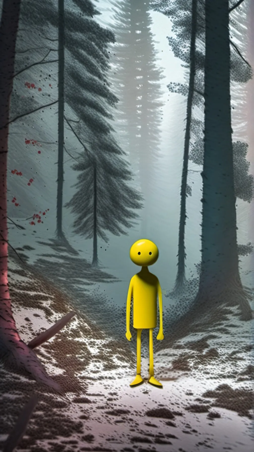 ai character: yellow just yellow background