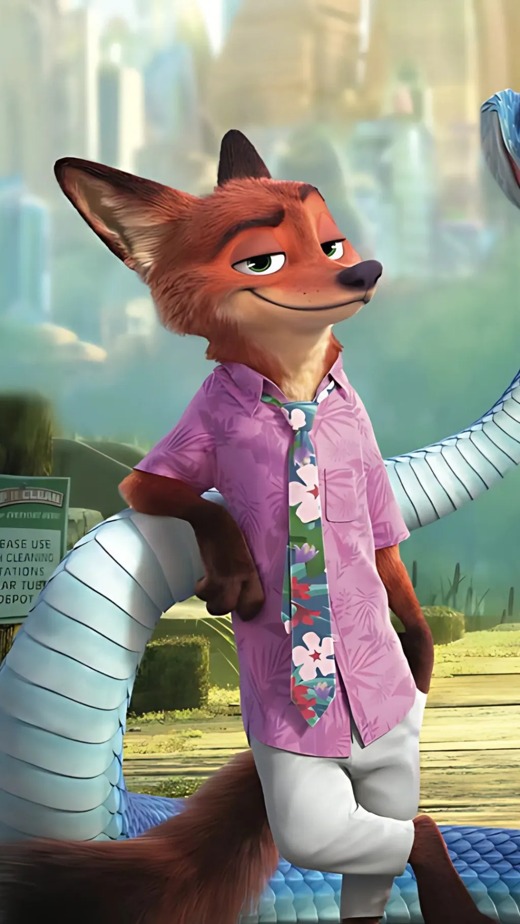 ai character: New Nick Wilde background