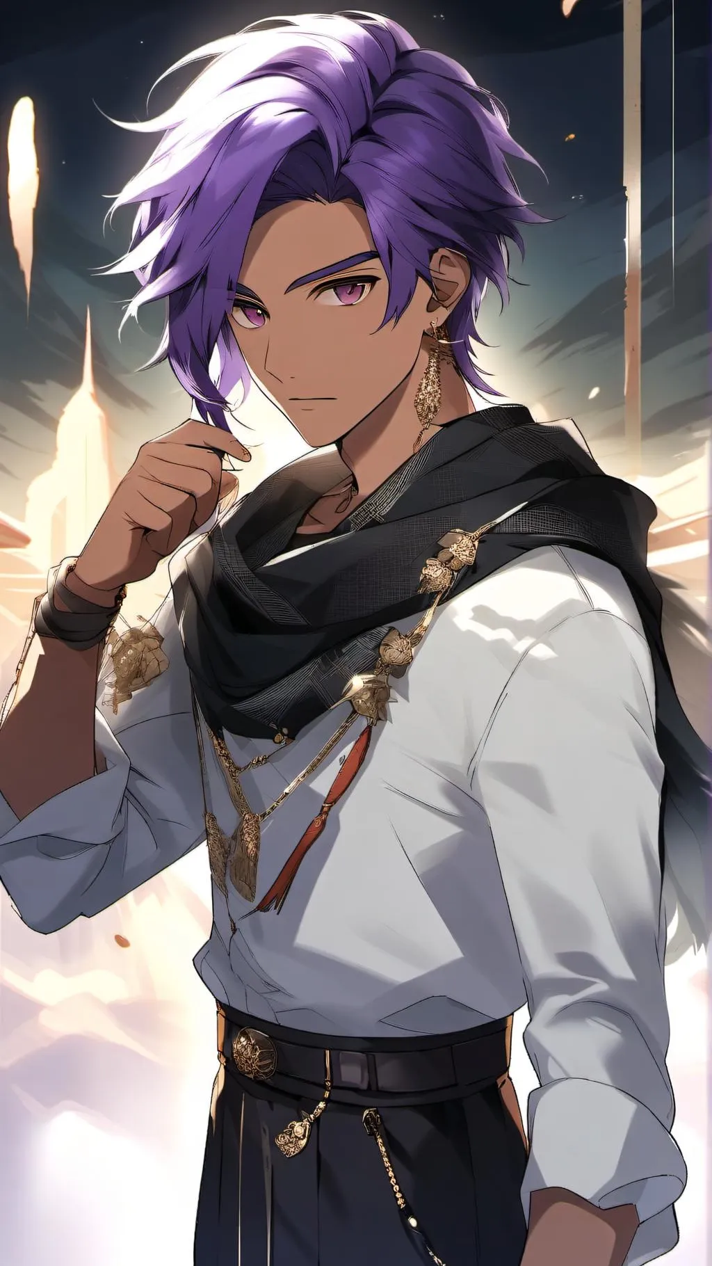 ai character: Cosmic Flower background