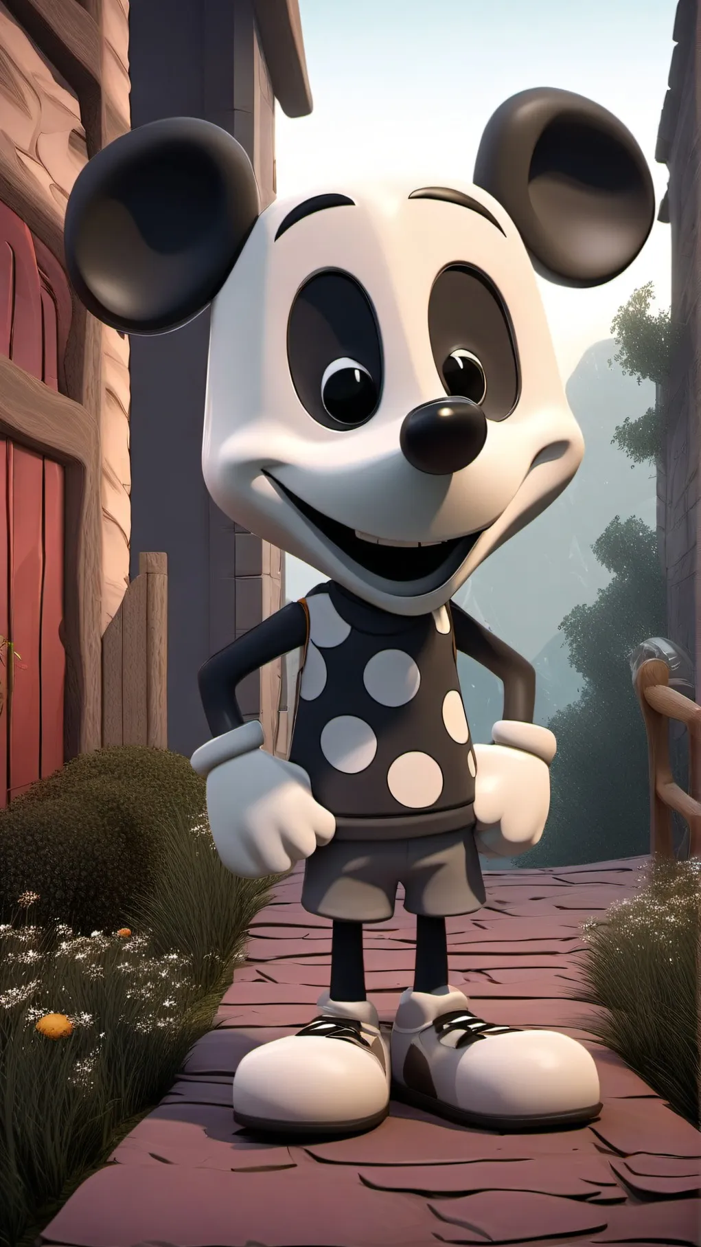 ai character: dandys world x for background