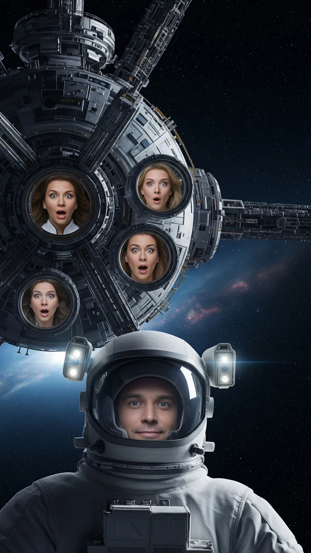 ai character: Space cats background