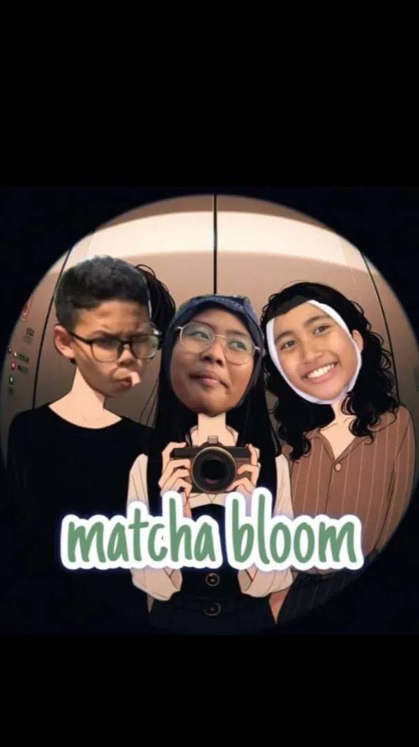 ai character:  matcha bloom background