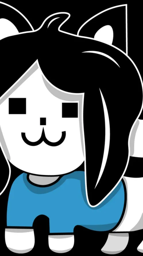 ai character: Temmie Undertale background