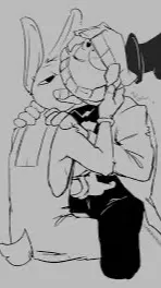 ai character: BunnyTooth ,, background