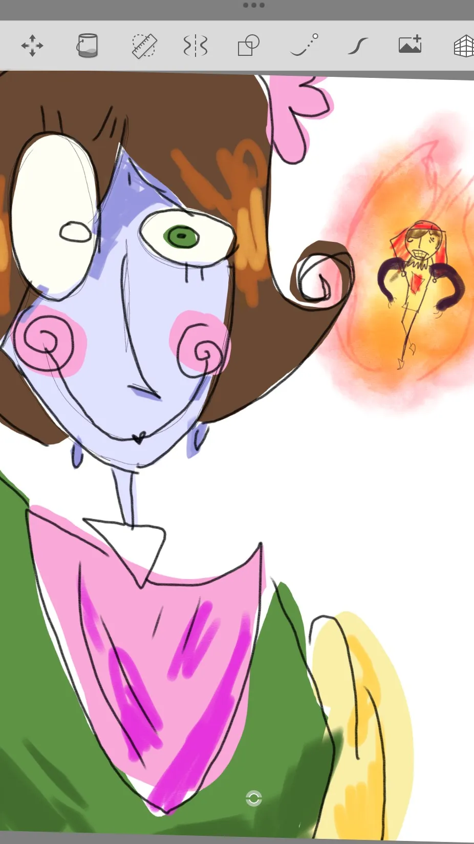 ai character:  Ms.flower background