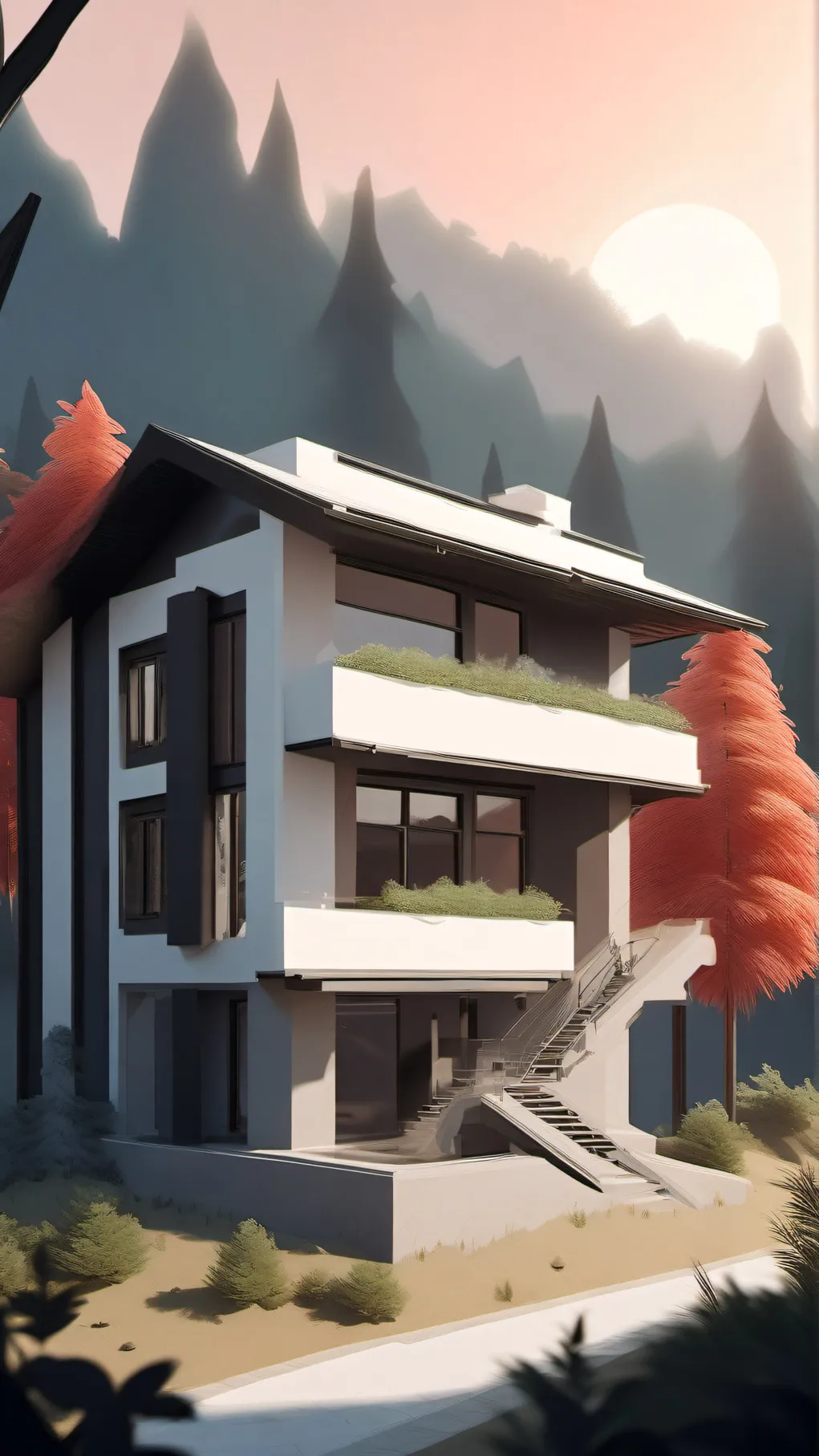 ai character: classtrip forest background