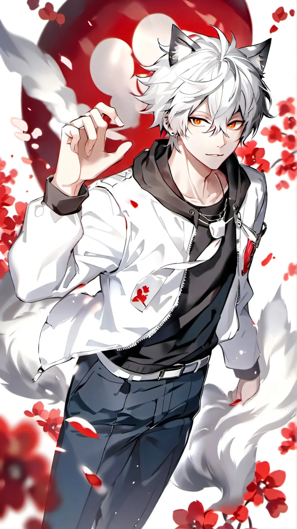 ai character: Cat hybrid Shoto background