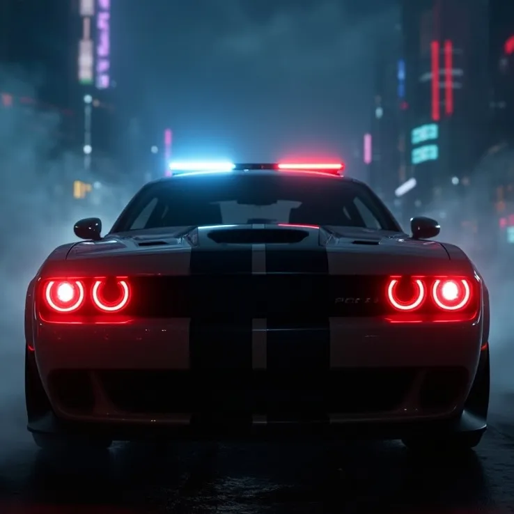 chat with ai character: ghost police car