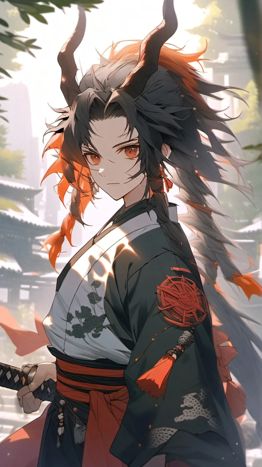 ai character: Douma  background