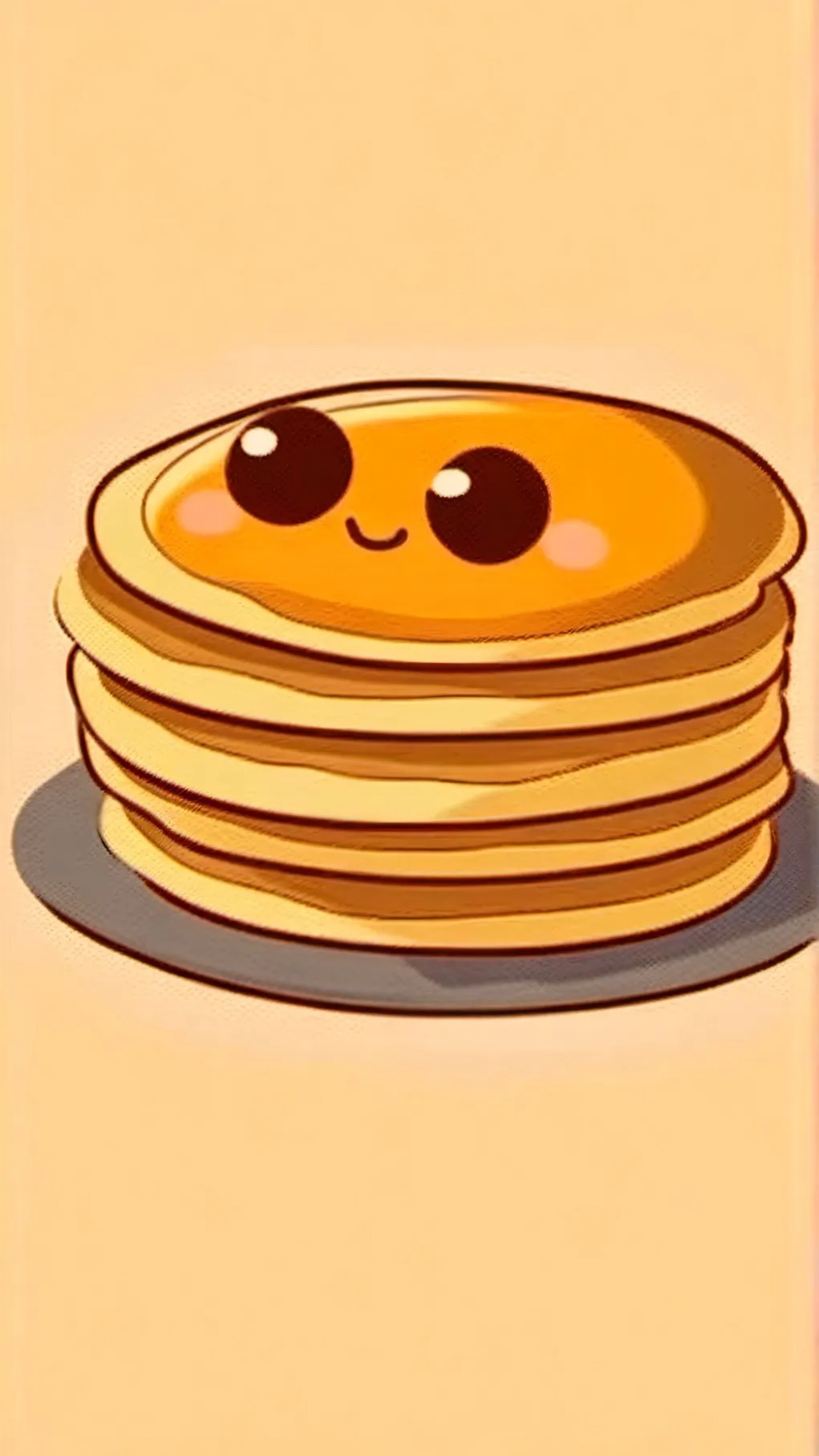 ai character: VERY CUTE pancakes background
