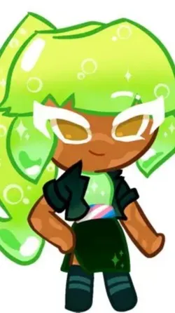 ai character: lime cookie background