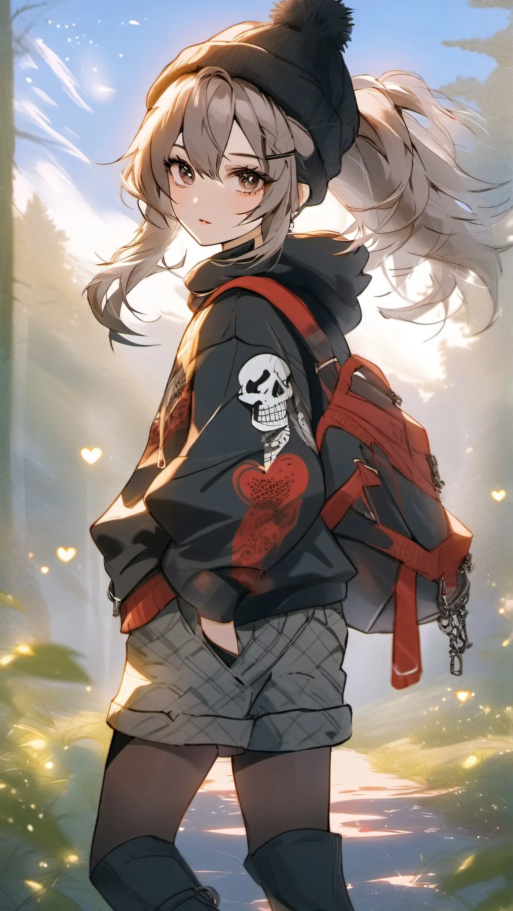 ai character: Emerald background