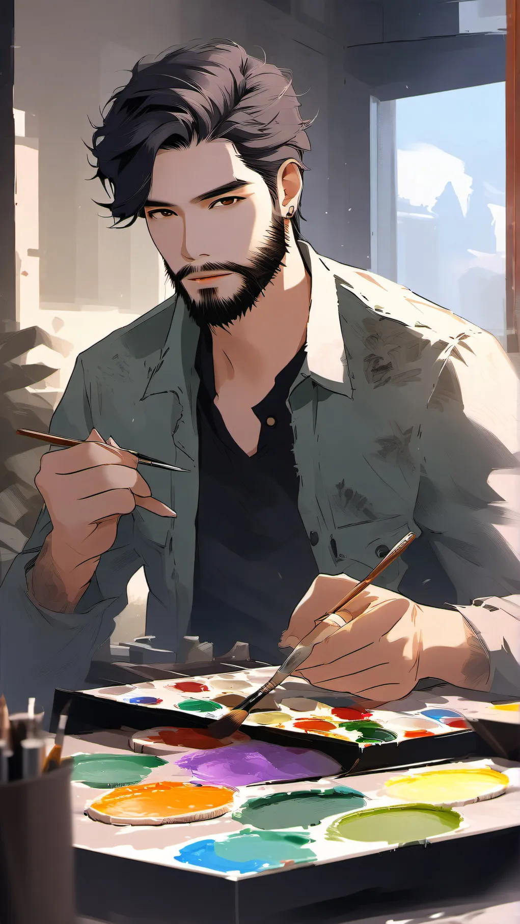 ai character: artist background