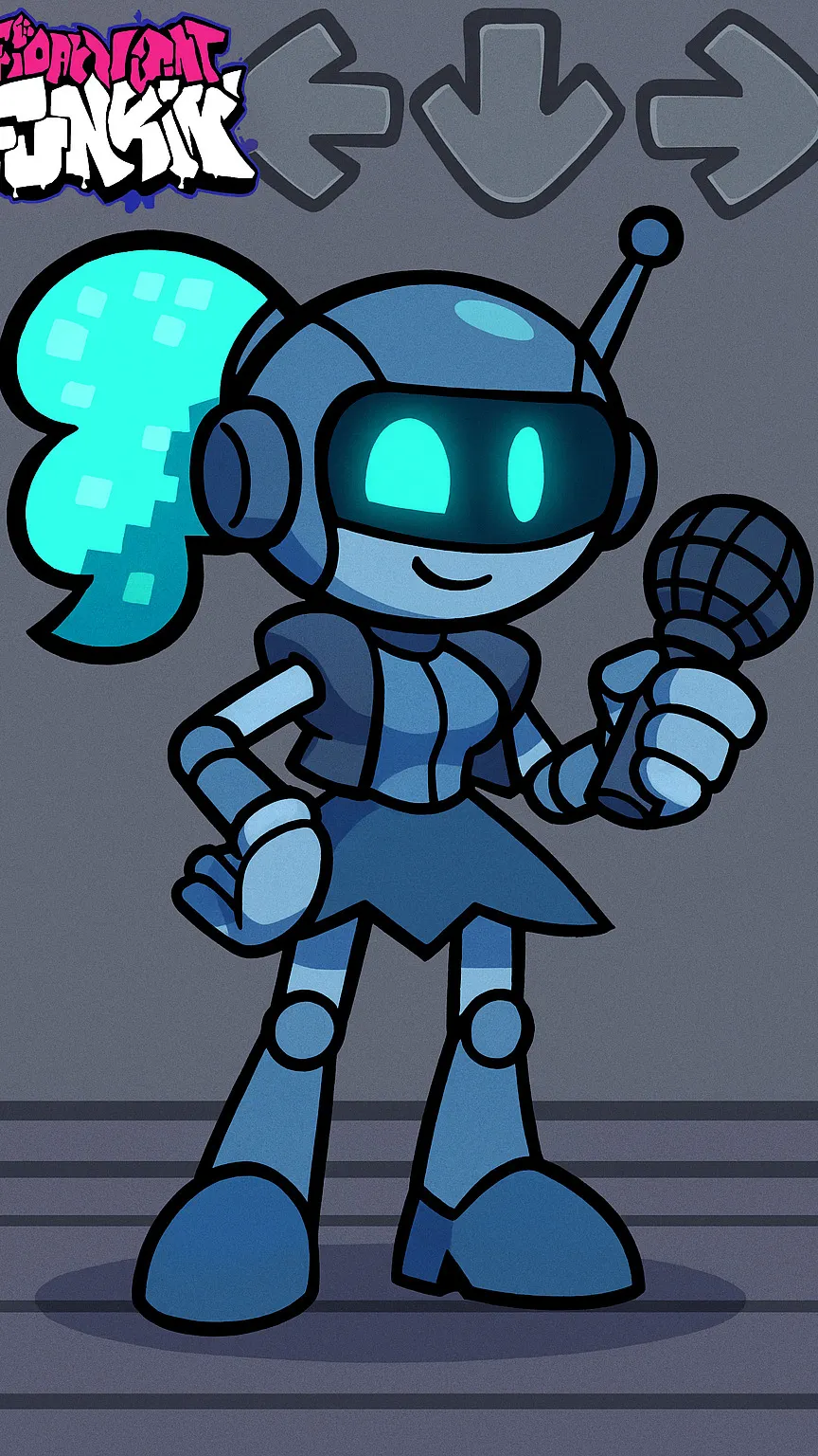ai character:   girl background