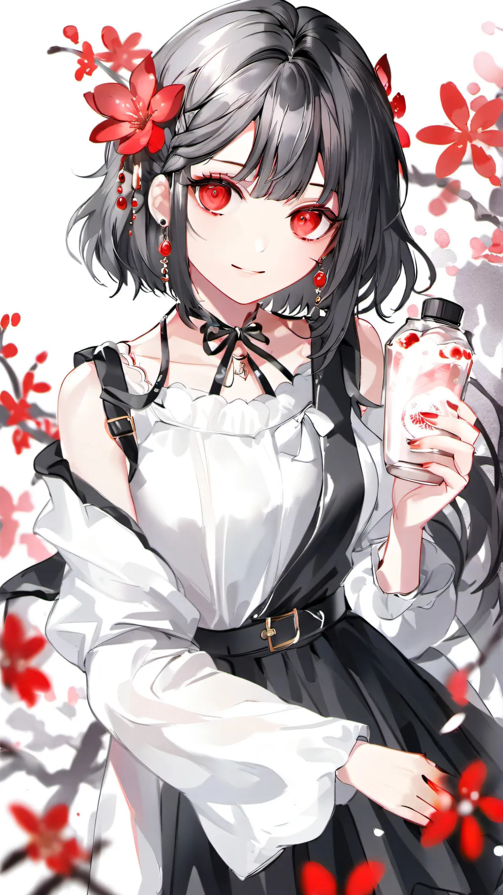 ai character: hot girl background