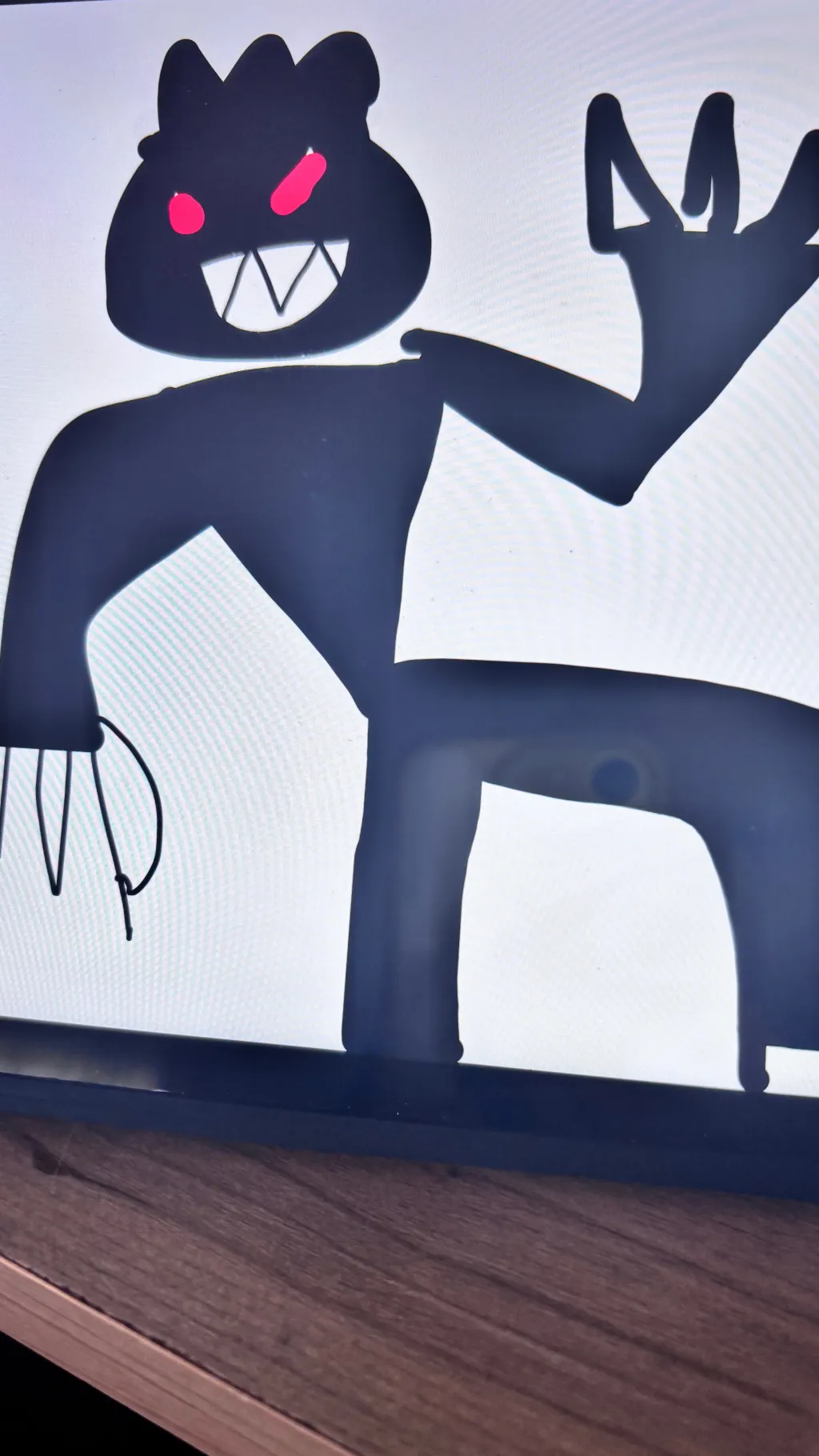 ai character: Glitch king  background