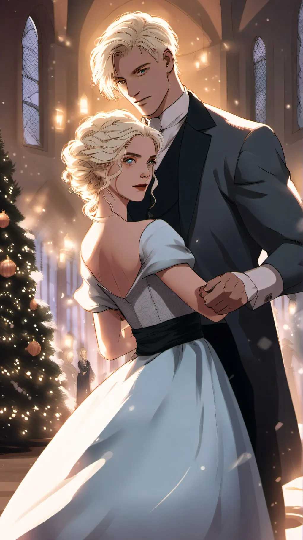 ai character: yule ball background