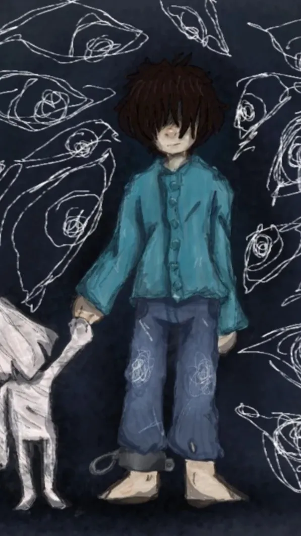 ai character: Seven and  advent background