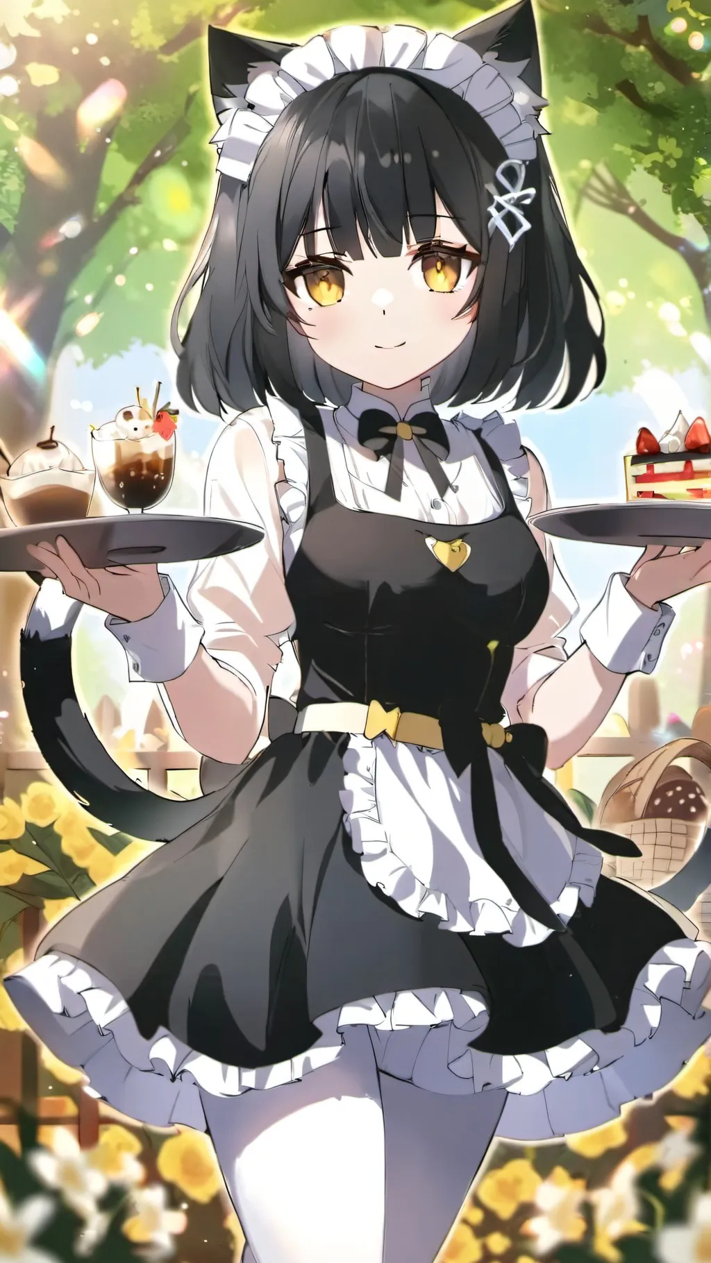 ai character: Cat Maid background