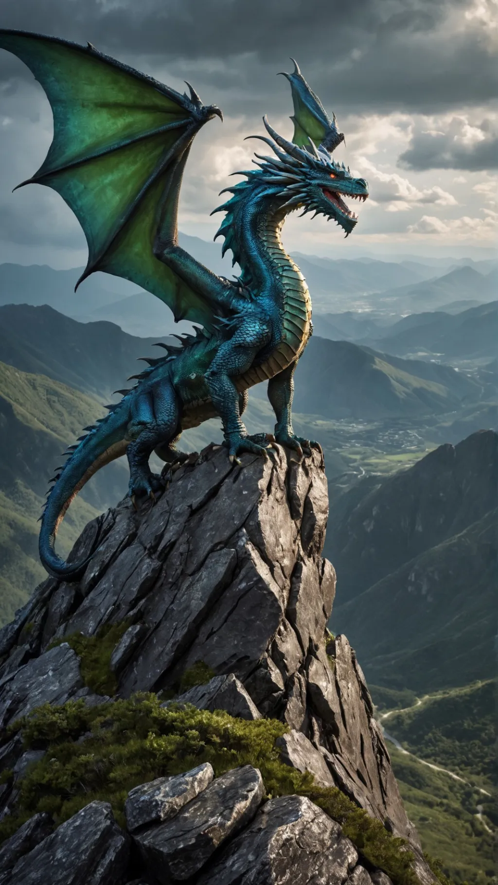 ai character: Mountain Dragon background