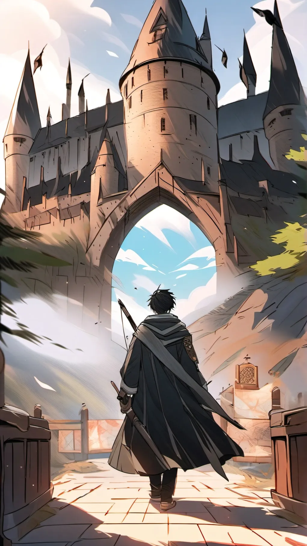 ai character: Hogwarts background