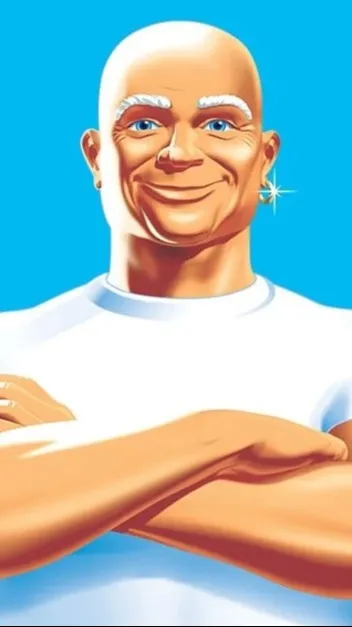 ai character: Mr Clean background