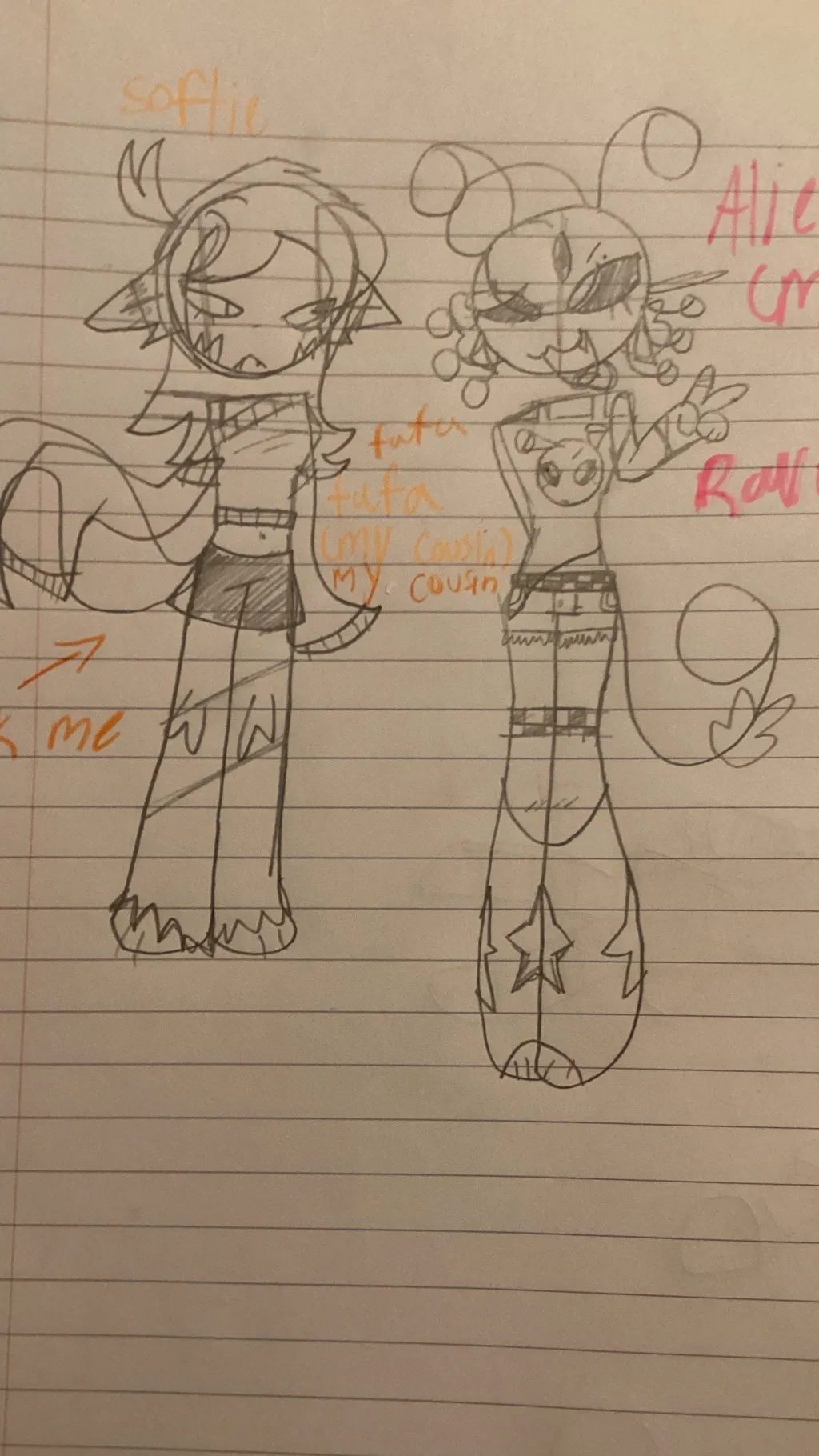 ai character: Fafa🧡 & Aliely👽 background