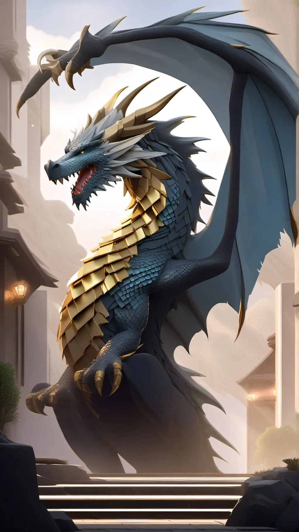 ai character: lightning background