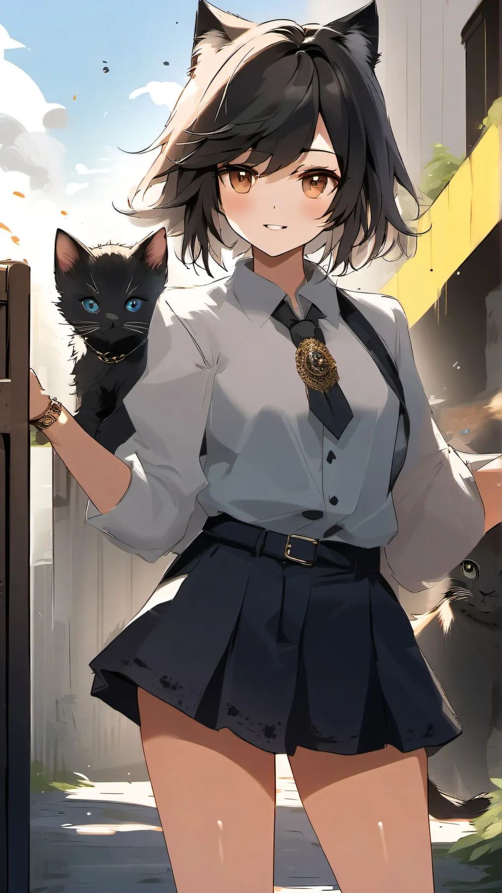 ai character: Cat mama background