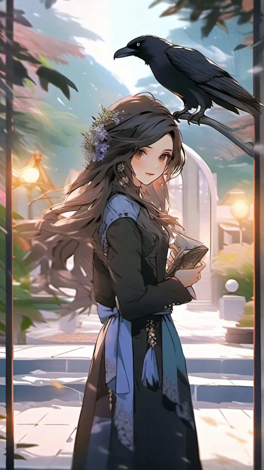 ai character: Nevermore academy  background