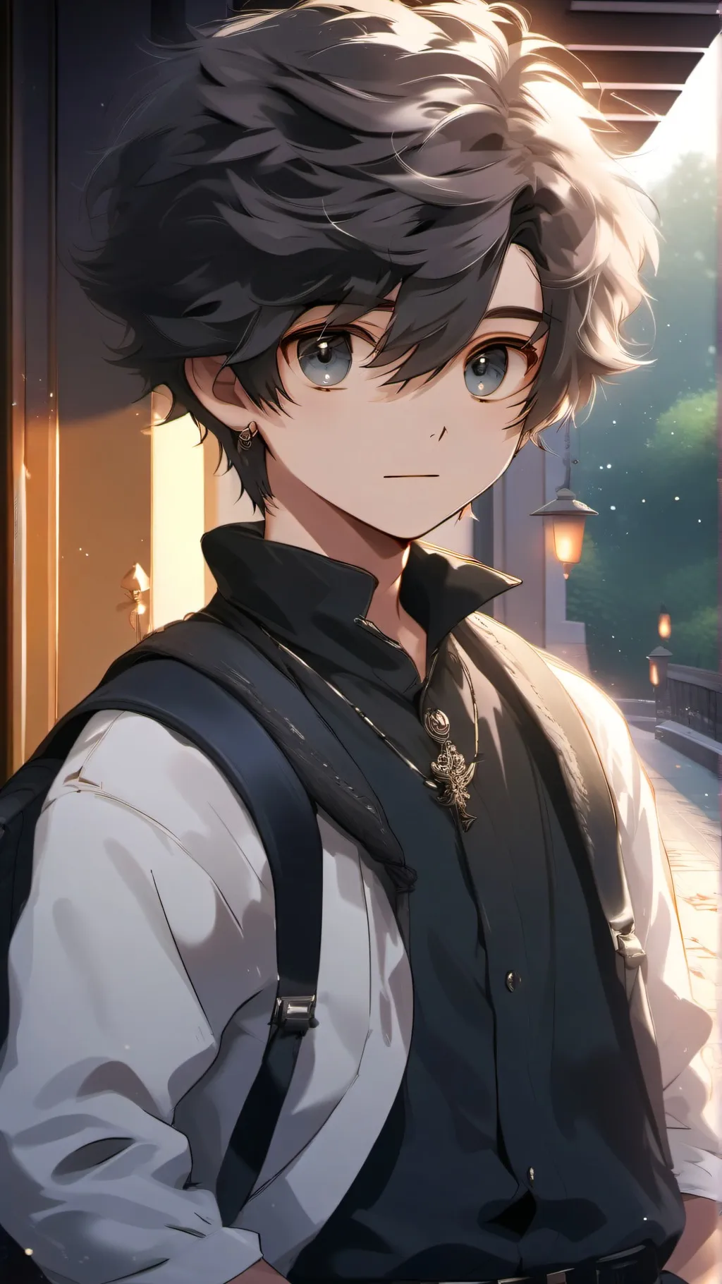 ai character: Golden background